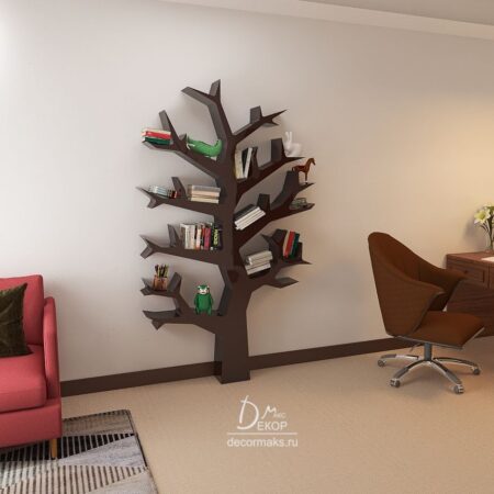 стеллаж книжное дерево в кабинет в москве