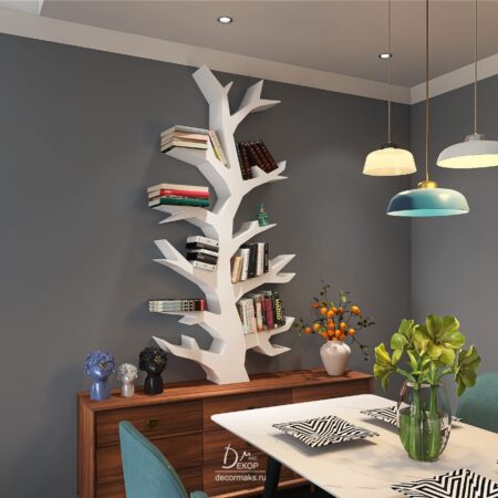 стеллаж книжное деревов гостевую комнату