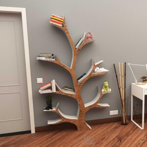 деревянный стеллаж для книг в кабинет