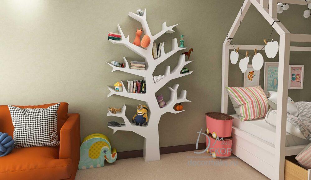 Стеллаж Книжное дерево в детской